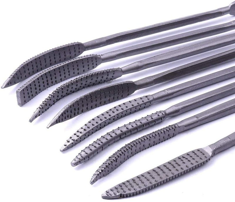Kingzhuo Wood Files and Rasps 8 PCS 5.5 X 200mm Double Ended Riffelers Woodworking Carving Set - Image 4